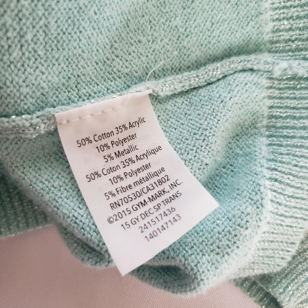 Gymboree Sparkle Pastel Green Cardigan Sweater Baby Girl Size 12-18 Months